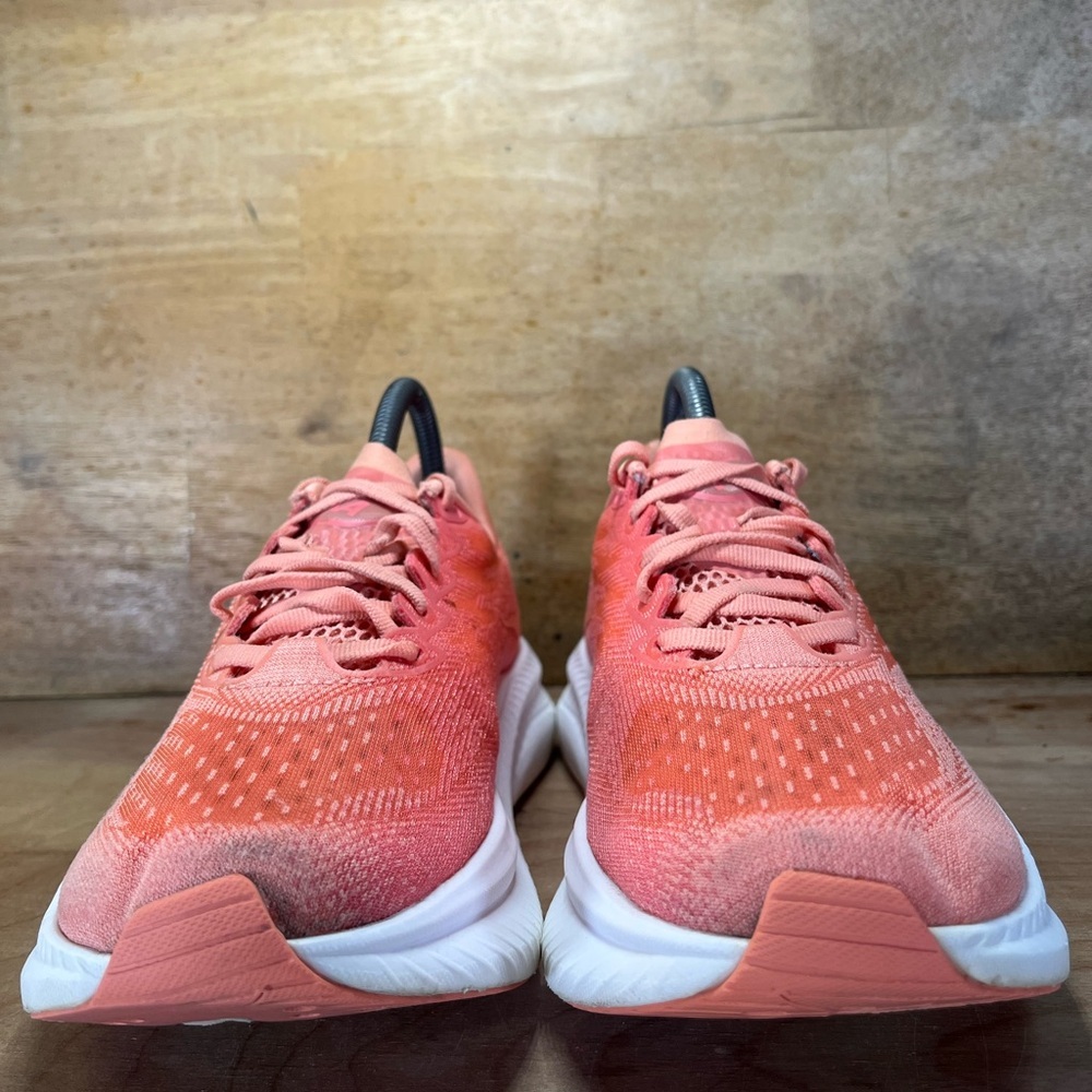 Hoka One One Mach 6 LA Womens Size 7.5 Running Shoes Sneakers Guava White - Picture 4 of 14